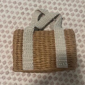 Pearl / Rattan Handbag